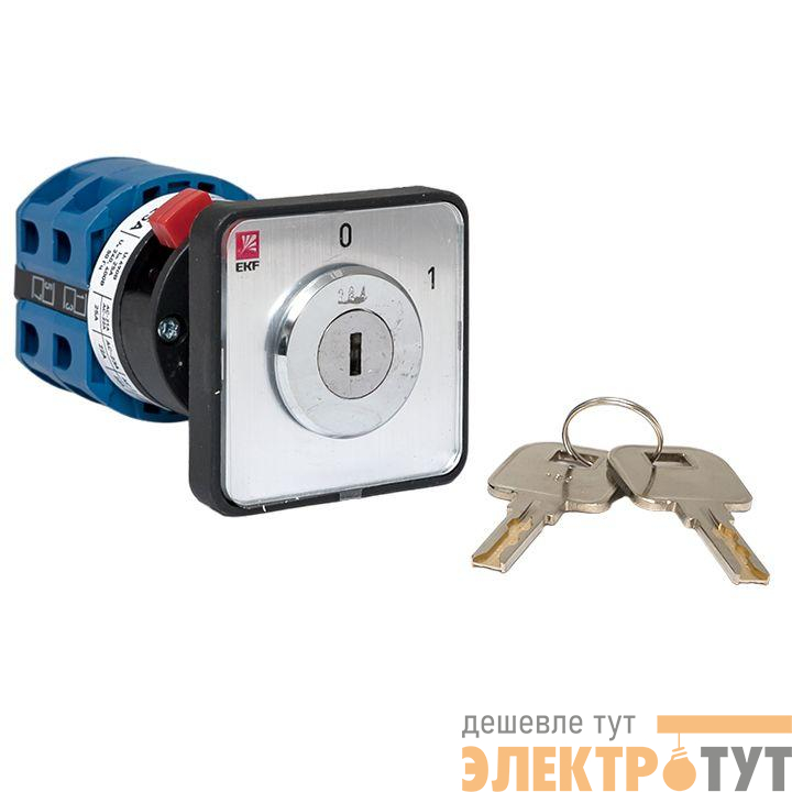 Переключатель кулачковый ПК-1-113 3п 25А "0-1" с ключом EKF pk-1-113-25