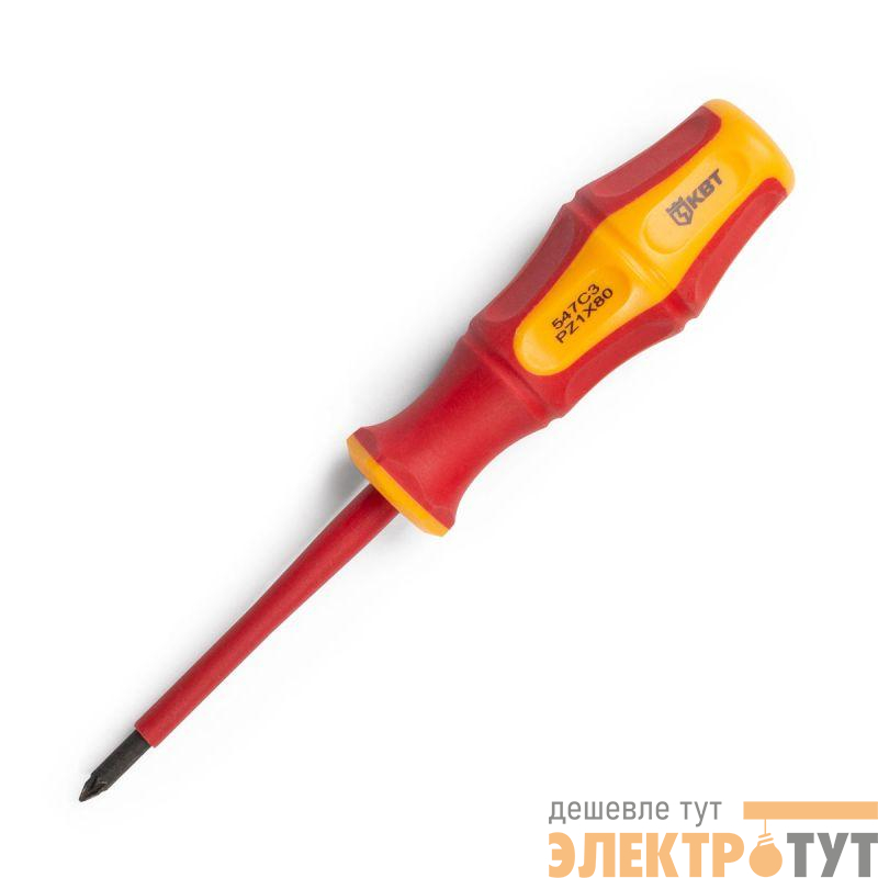 Отвертка диэлектрическая "Профи" PZ1х80 КВТ 78613