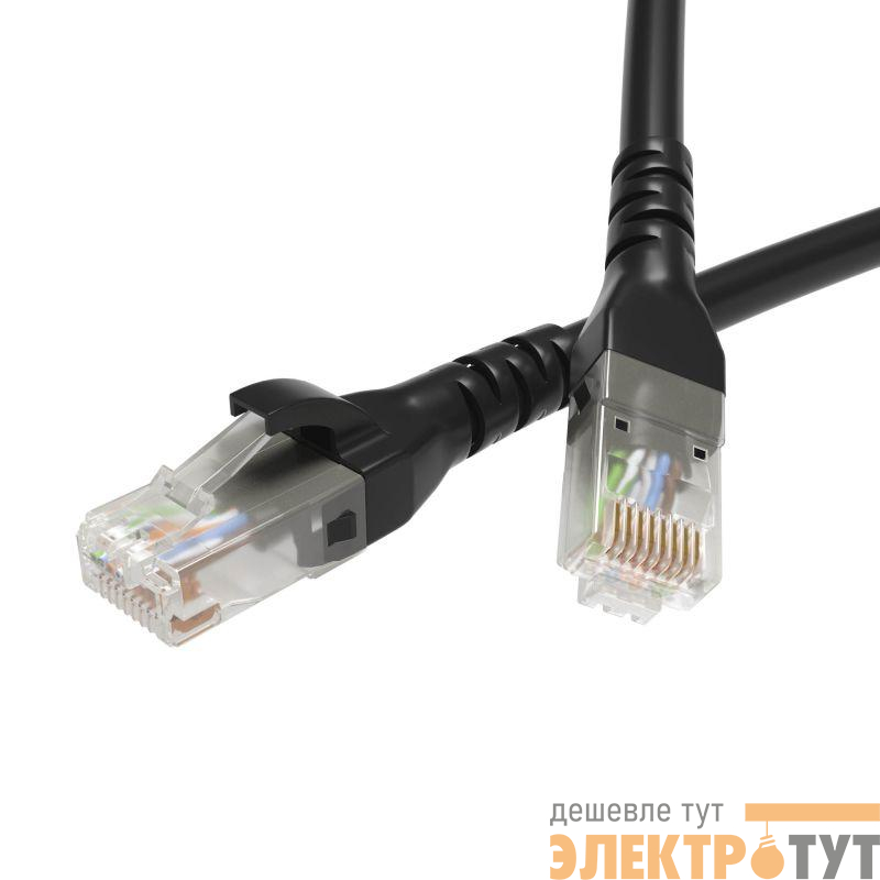 Патч-корд неэкранированный CAT5E U/UTP 4х2 LSZH 1.5м черн. DKC RN5EUU4515BK