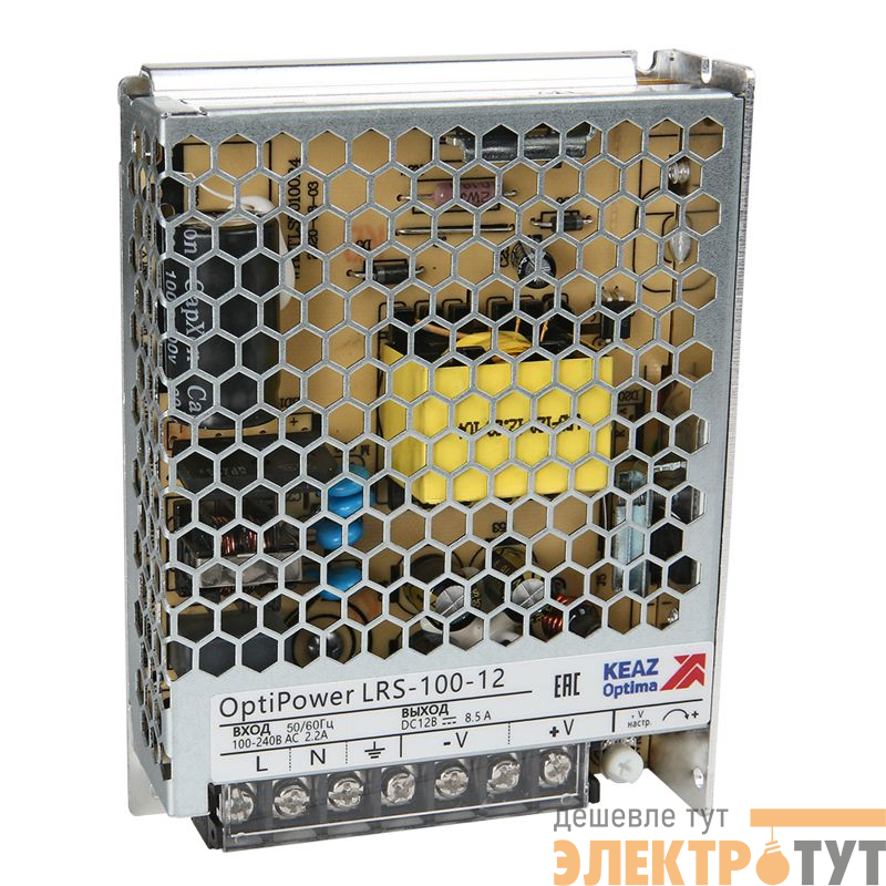 Блок питания панельный OptiPower LRS 100-12 8.5A КЭАЗ 328878