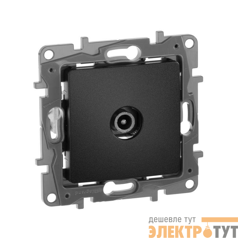 Розетка телевизионная оконечная TV СП Etika 5дБ 5-862МГц механизм антрацит IEK 672665