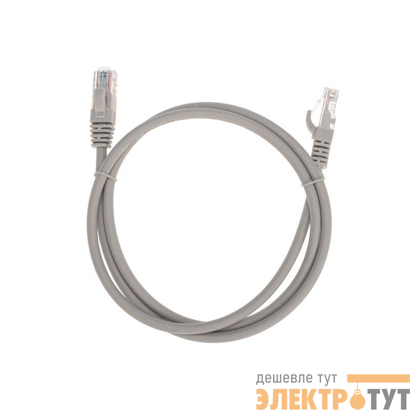Патч-корд U/UTP CAT 6 RJ45-RJ45 26AWG LSZH сер. 1м Rexant 02-0290-1