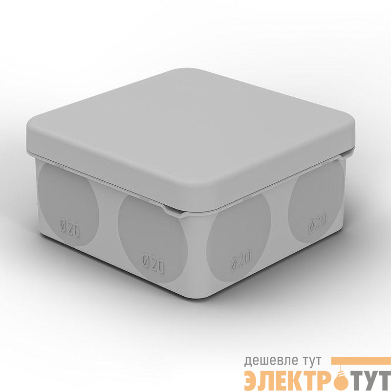 Коробка распаячная для прямого монтажа ОП HF 80х80х40 IP67 (мембранные вводы) Rexant 28-3078