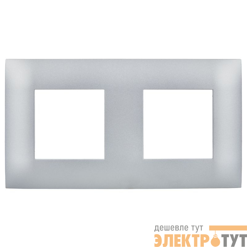 Рамка 2-м SKANDY SK-F02S серебр. IEK SK-M22-K23