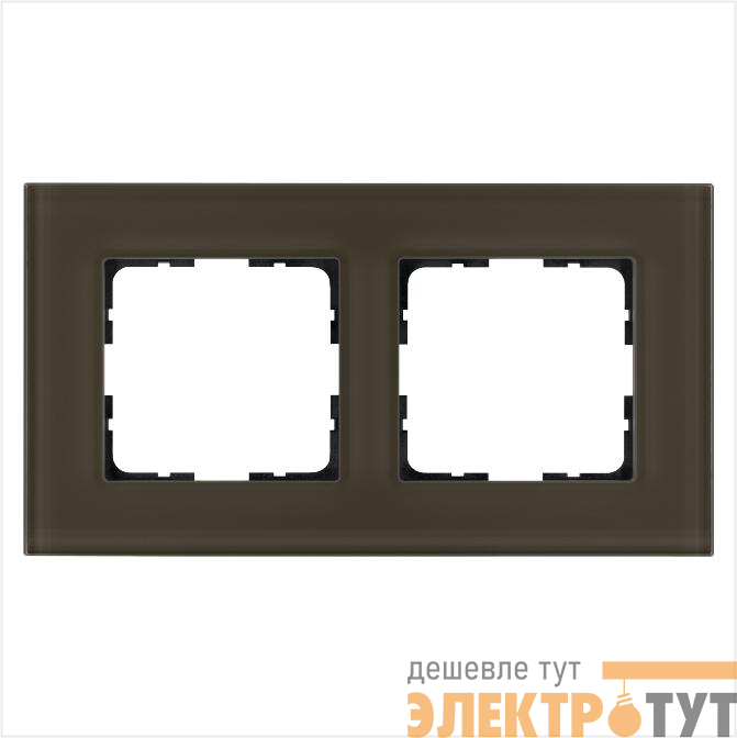 Рамка 2-м G-Glass стекло каперсовый Jasmart G1002GT