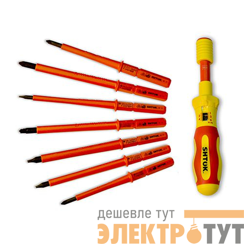 Набор диэлектрических отверток 7+1 динамометрическая рукоятка 1-5нм (09350) SHTOK 376355