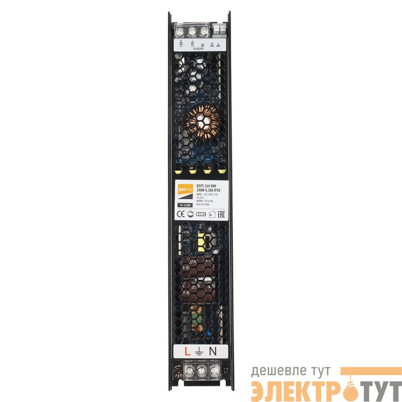Блок питания для светодиод. ленты BSPS 200Вт 8.3А 24В IP20 DIM диммир. метал. Pro+ JazzWay 5035577