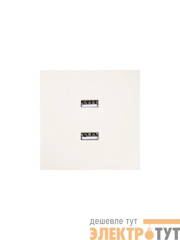 Розетка 2-мест. USB разъем СП ZIMA IP20 слон. кость LEZARD 704-9088-192