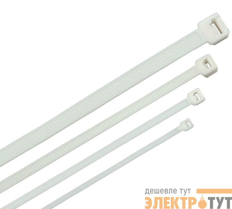 Хомут морозостойкий Хкм 4.8х380мм бел. (уп.100шт) IEK UHH33-D048-380-100-K01