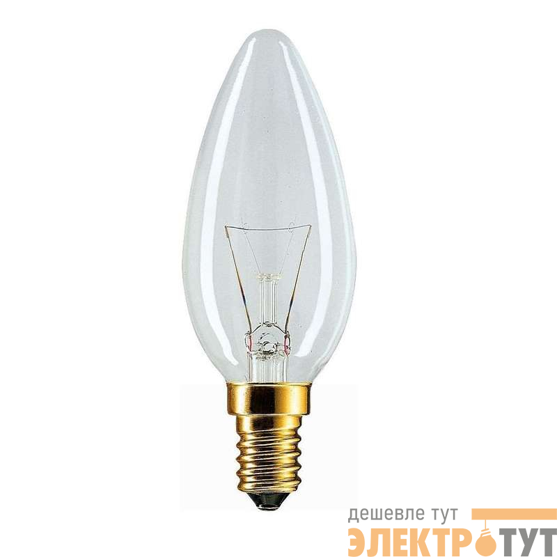 Лампа накаливания Stan 60Вт E14 230В B35 CL 1CT/10X10 Philips 926000003017 / 871150001167150
