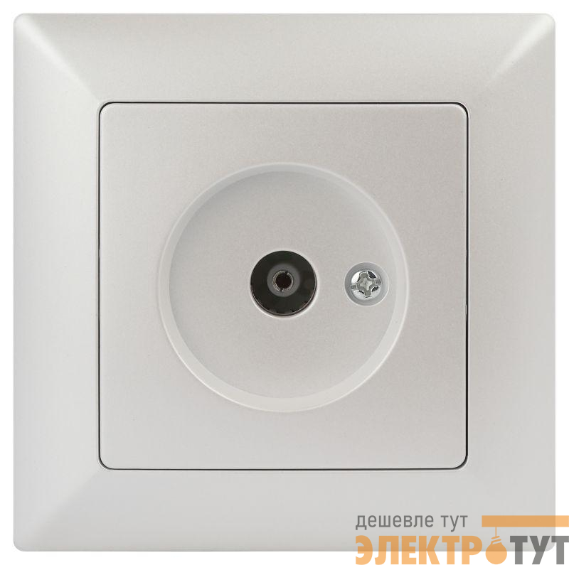 Розетка телевизионная одиночная TV СП Solo 4-301-06 IP20 перламутр Intro Б0053992