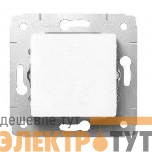 Переключатель проходной 1-кл. СП Cariva 10А IP20 250В 10AX авт. клеммы механизм бел. Leg 773657