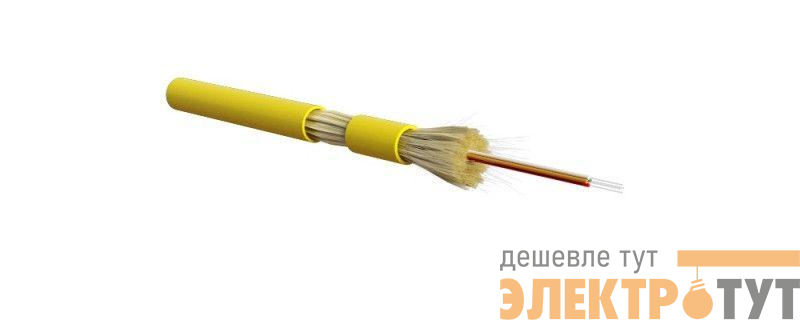 Кабель FO-DT-IN-9S-4-LSZH-YL волоконно-оптический 9/125 (SMF-28 Ultra) одномод. 4 волокна плотн. буф. покр. (tight buffer) для внутрн. прокладки LSZH IEC 60332-3 (-40град.C - +70град.C) желт. Hyperline 388418