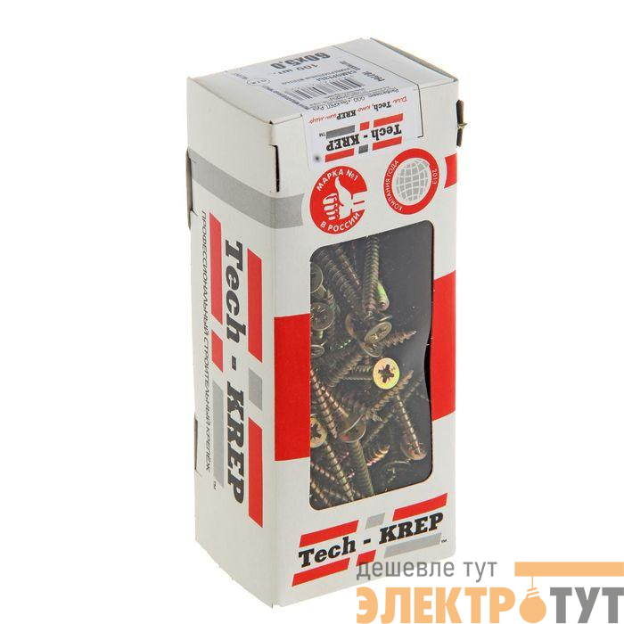 Саморез универсальный 60х5.0мм желт. (уп.100шт) Tech-Krep/Zitar 102264