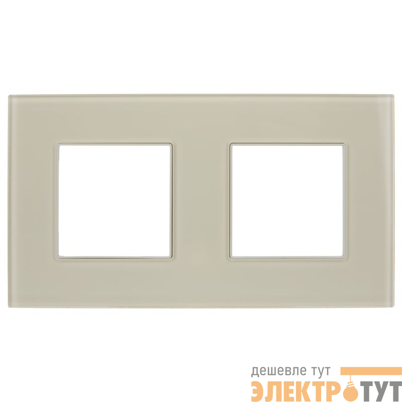 Рамка 2-м SKANDY SK-F22B стекло беж. IEK SK-M22-G-K10