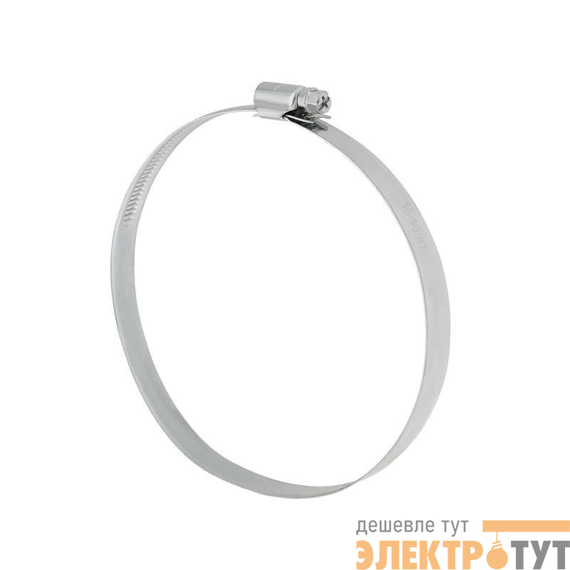 Хомут червячный 70-90/9-0.6мм нержавеющая сталь W2 (уп.25шт) Rexant 07-0770