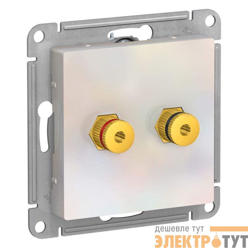 Аудиорозетка 2-м AtlasDesign жемчуж. SchE ATN000487