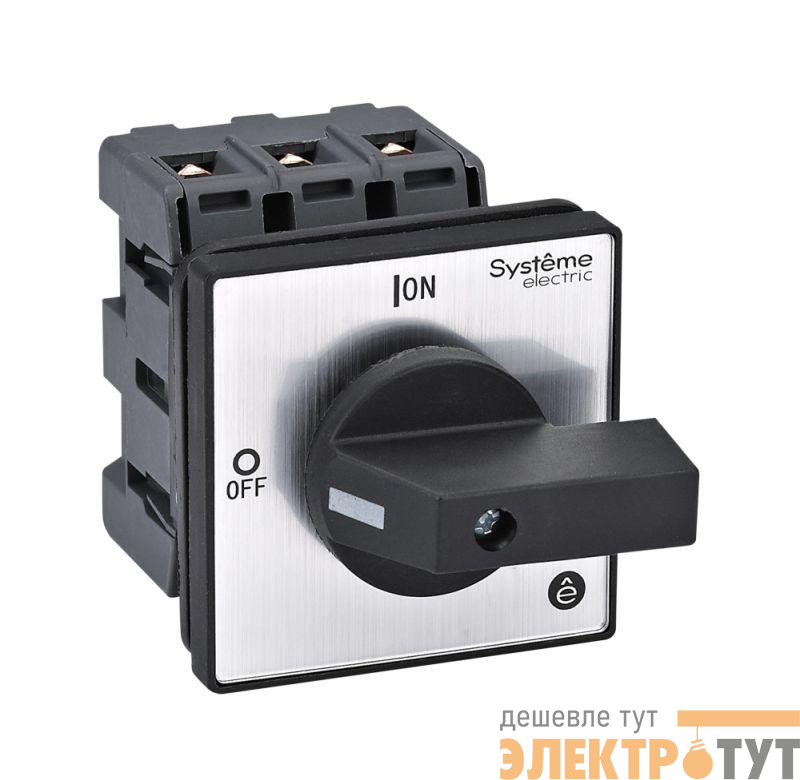 Выключатель-разъединитель 3п 63А IP20 с черн. рукоят. на дверцу 4 винтами SE MSD63320B