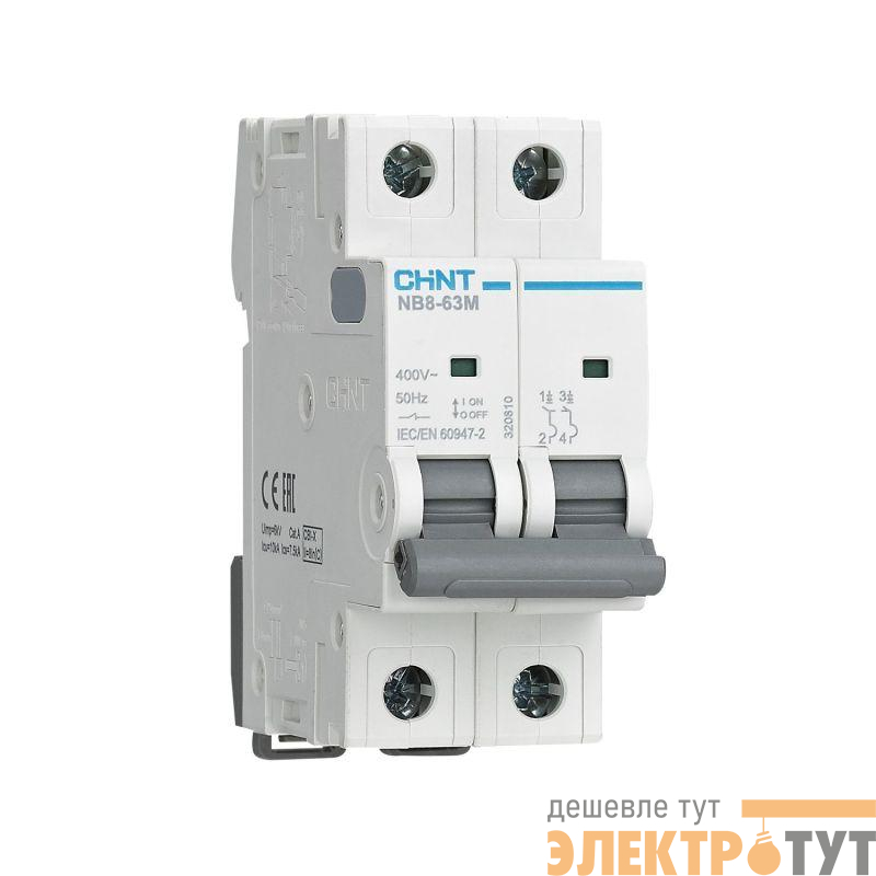 Выключатель автоматический NB8-63M 2п 10А 8In (C) (R) CHINT 320802
