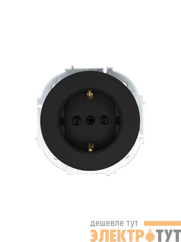 Розетка 1-м OSEN IP20 16А с защ. шторками ПБТ механизм черн. бархат LEZARD 743-4288-124B