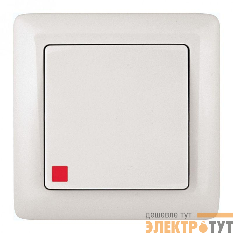 Выключатель 1-кл. СП Хит 6А IP20 250В с подсветкой бел. SE VS16-135-B