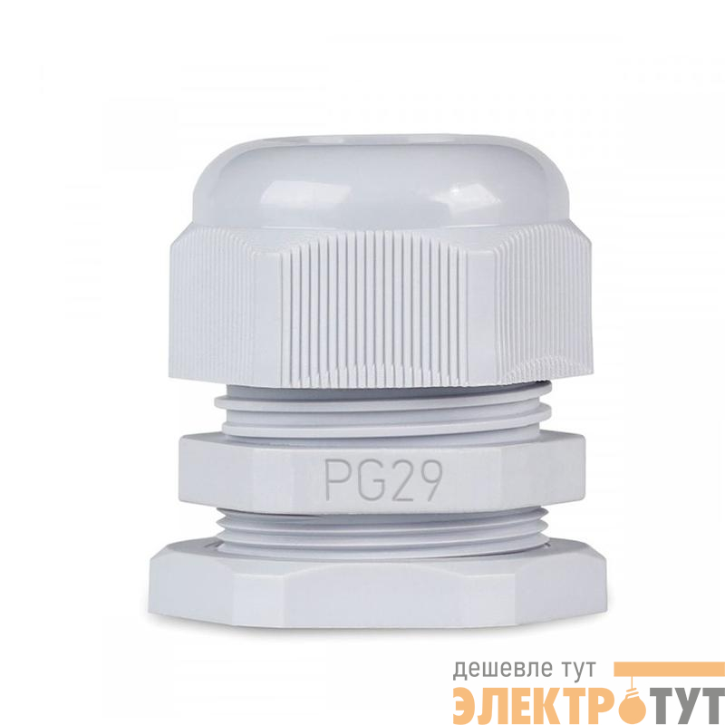 Ввод кабельный (сальник) PG-29 IP68 сер. TOKOV ELECTRIC TKE-PG-29-G