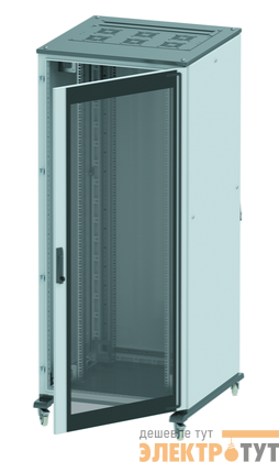 Шкаф напол. 47U 600х1000 передняя дверь-стекло; задняя глухая дверь; крыша укомплектована вводом и заглушками DKC R5IT4761GS