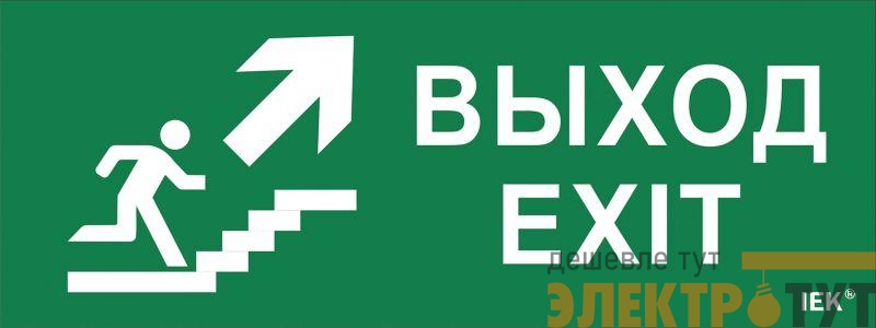 Этикетка самоклеящаяся "Выход/лестница вверх/фигура" ДПА IP20/54 IEK LPC10-1-24-09-VLVVF