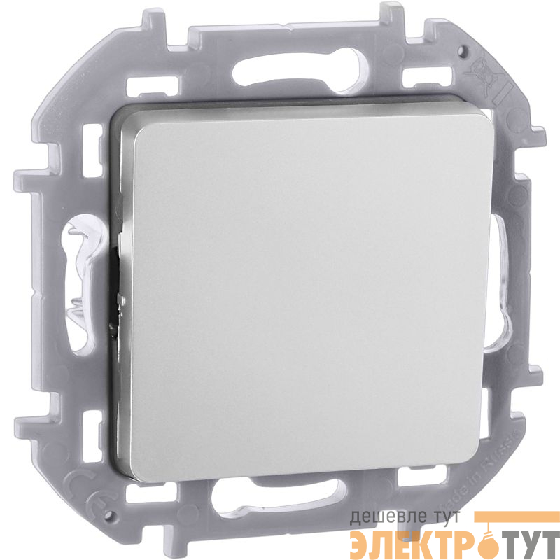 Переключатель 1-кл. 1п 1мод. СП Inspiria 10А IP20 250В 10AX механизм алюм. IEK 673652