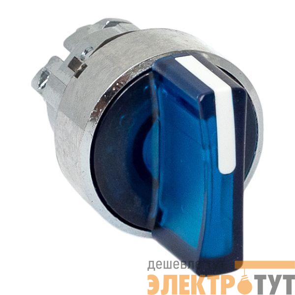 Механизм переключателя исполнительный ХB4 син. на 2 положения с фиксацией с подсветкой с короткой ручкой IP65 EKF XB4BD2FL-B-65