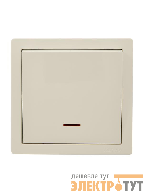 Выключатель 1-кл. ОП LETO с индикацией крем LEZARD 752-0300-111