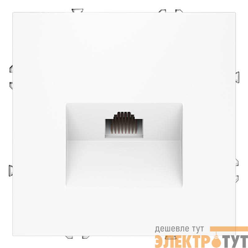 Розетка компьютерная 1-м СП S70 RJ45 кат.6 механизм бел. матов. Voltum VLS060102