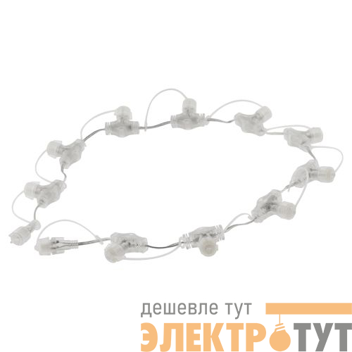 Разветвитель 1м шаг 10см 10 гнезд IP44 24В для низковольтных гирлянд провод ПВХ ERAPS-PR Эра Б0051900