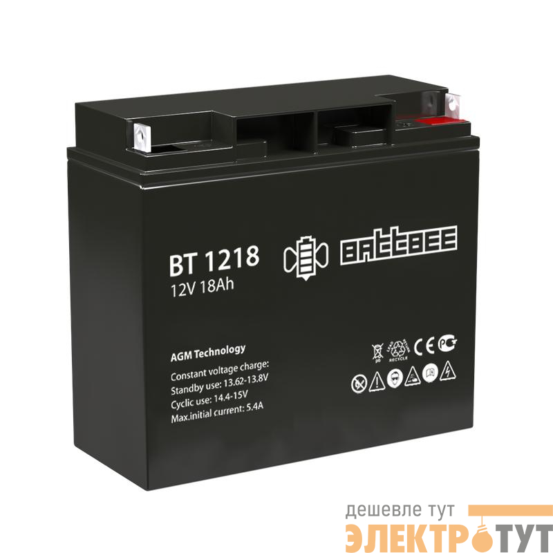 Аккумулятор ОПС 12В 18А.ч Battbee Delta BT 1218