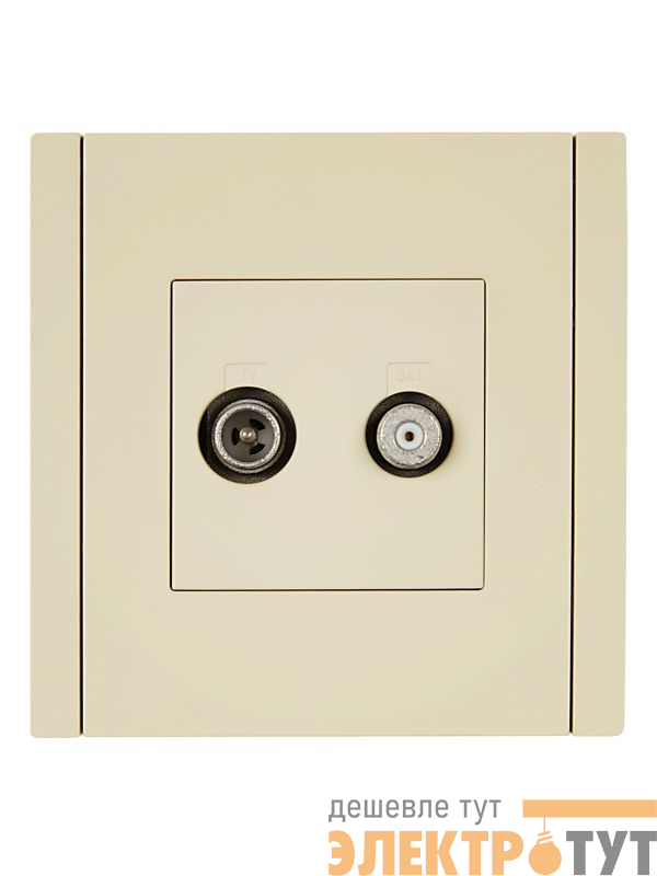 Розетка 2-м TV+SAT FORTE&PIANO FP438 ваниль IEK FP-AF20-O-K10