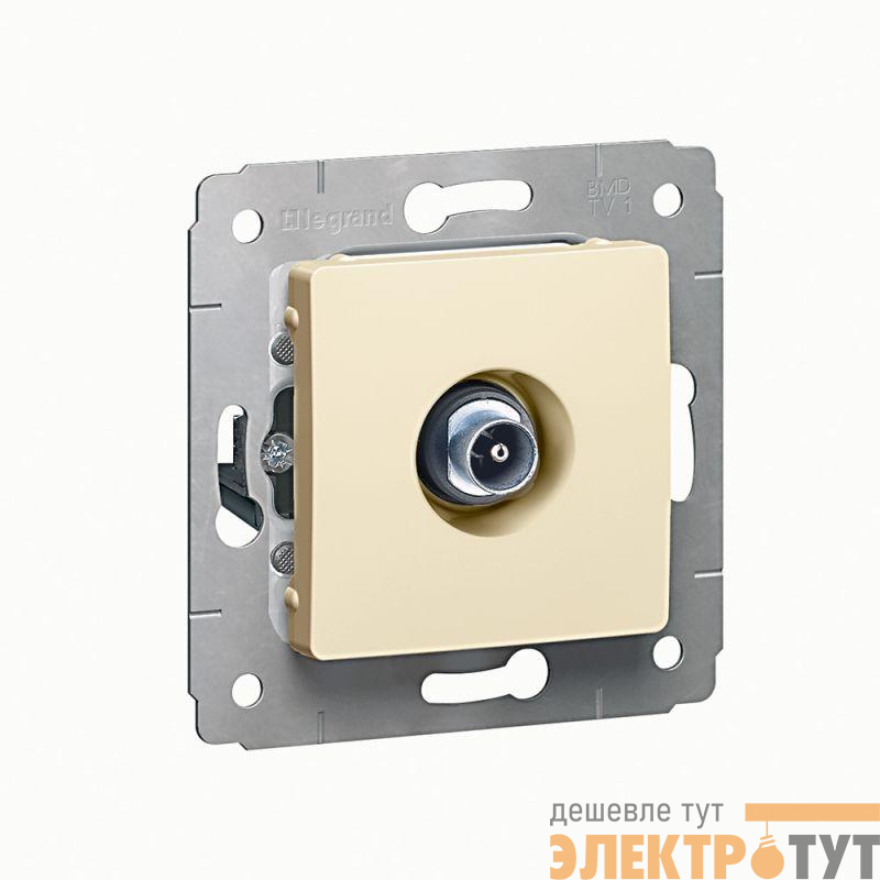 Розетка телевизионная TV СП Cariva 1.5дБ 2400МГц с топологией "звезда" сл. кость Leg 773778