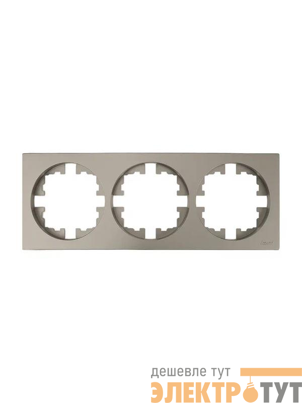 Рамка 3-м OSEN горизонт. квадрат титан LEZARD 743-3700-148