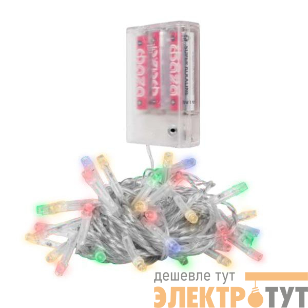 Гирлянда DC-G01-80M 80LED RGB 7.8м 8реж. 3xAA (не в компл.) ФАZА 5047754