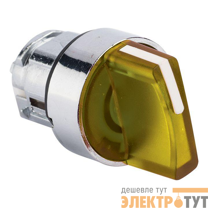 Механизм переключателя исполнительный ХB4 желт. на 2 положения возвратный без фиксации с подсветкой с короткой ручкой PROxima EKF XB4BD2L-Y