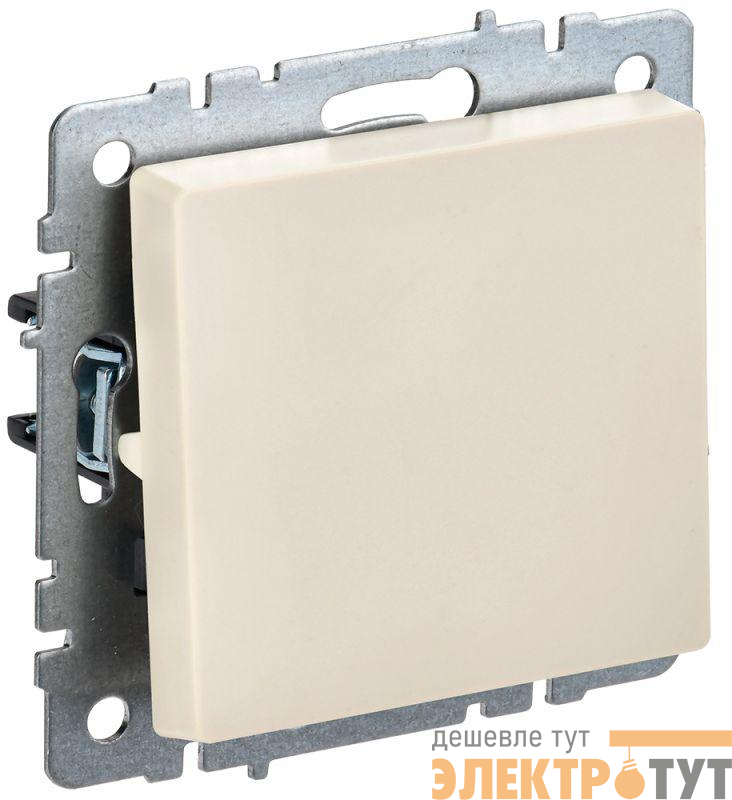 Выключатель проходной 1-кл. СП BRITE ВС10-1-6-БрКр 10А механизм беж. IEK BR-V12-0-10-K10