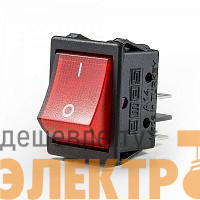 Выключатель с подсветкой красный EMAS A14B1K11