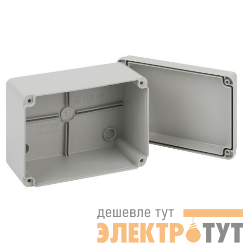 Коробка распаячная ОП 150х110х85мм приборная подъездная на винтах с гладкими стенками IP55 KORvp Эра Б0058943