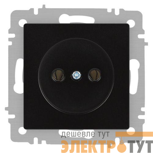 Розетка 1-м СП Accent 6-201-05 16А IP20 250В 2P антрацит Intro Б0063665