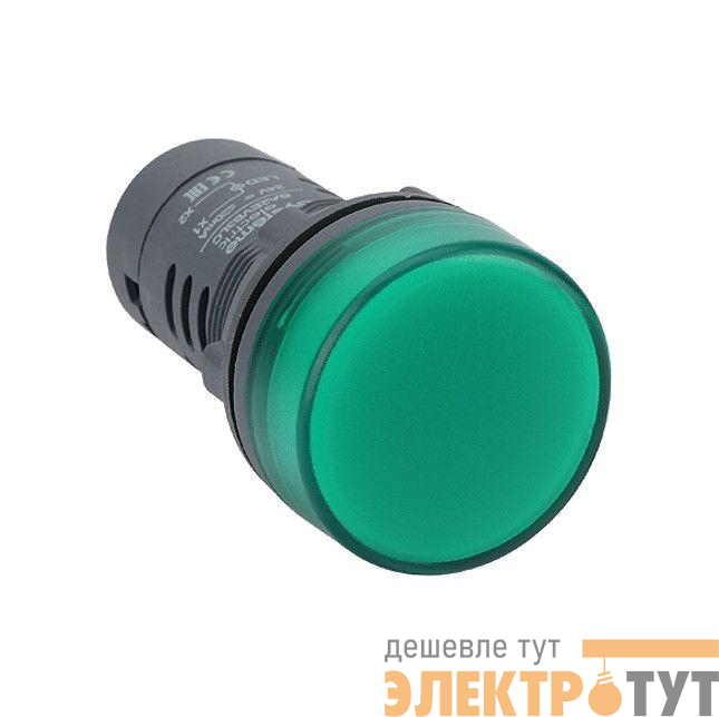 Лампа светосигнальная SB7 d22мм 24В DC зел. моноблочная SE SB7EV03BP