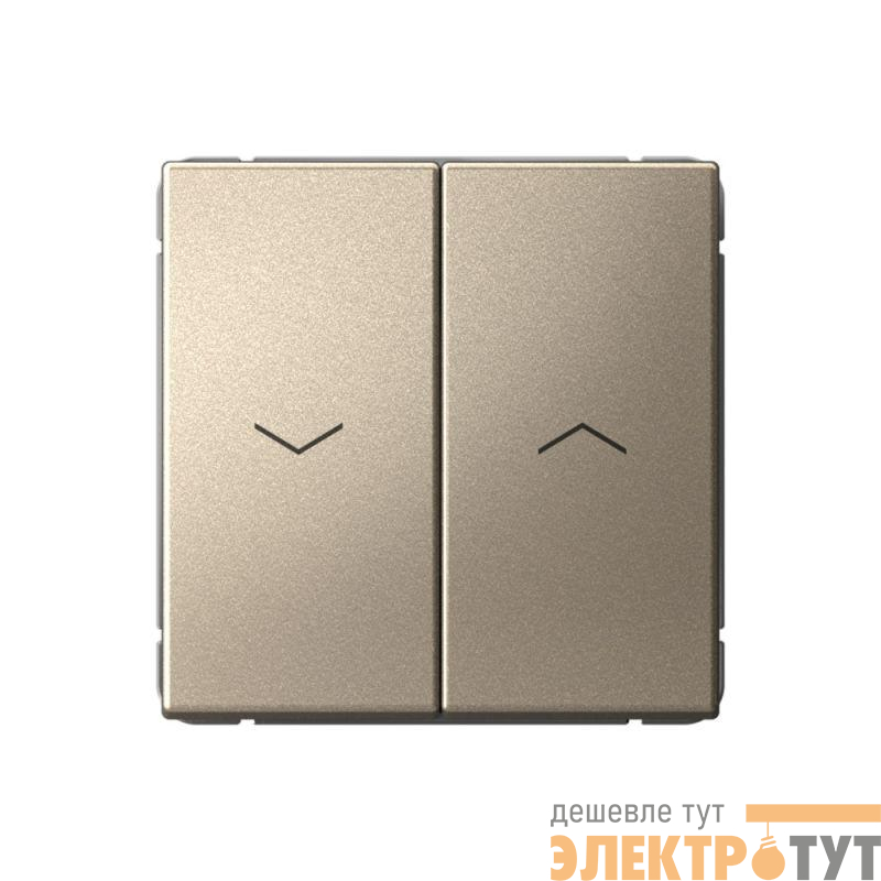 Выключатель для жалюзи 2-кл. ArtGallery 2х (сх. 4) 10А быстрозажим. клем. механизм шампань SE GAL000519S