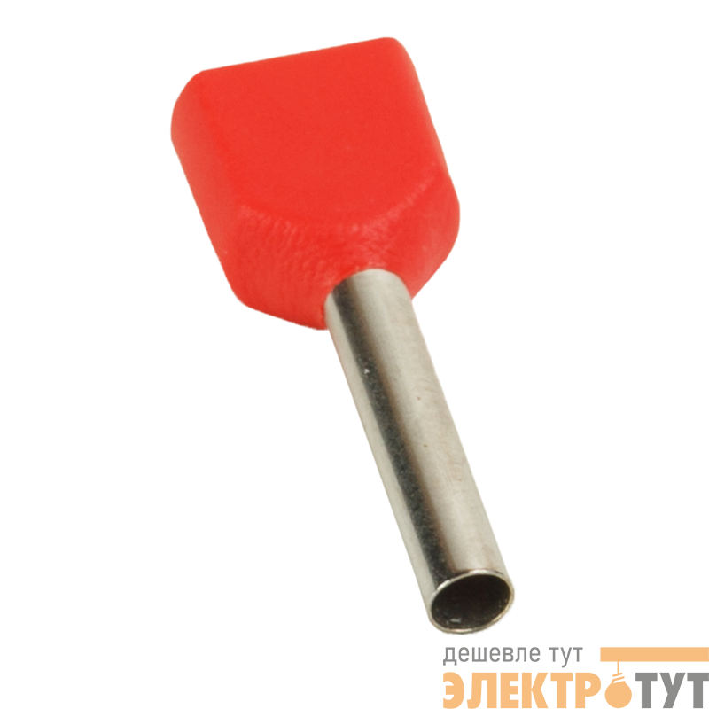Наконечник штыревой втулочный под два провода НШвИ2 OptiKit T-Shv2-PVC- 0.75-8 (уп.100шт) КЭАЗ 278043