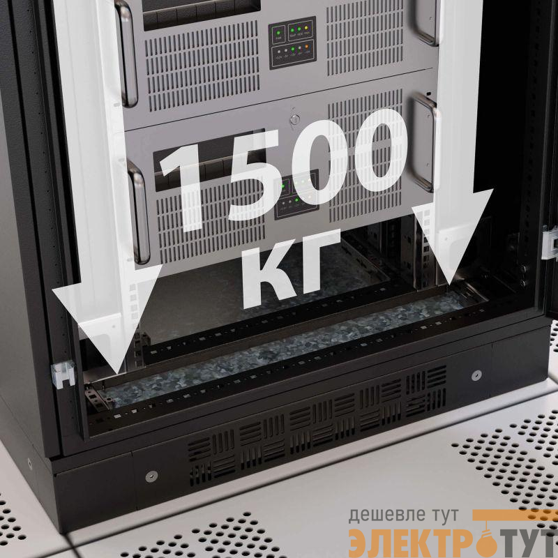 Шкаф напольный 47U 800х1000 2 перфорир. двери; крыша укомплектована вводом и заглушками DKC R5IT4781PF