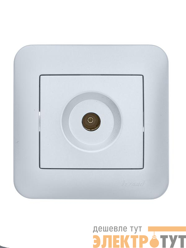 Розетка телевизионная проходная TV СП ASTI IP20 в сборе жемчуж./бел. перламутр. LEZARD 7081-3030-129