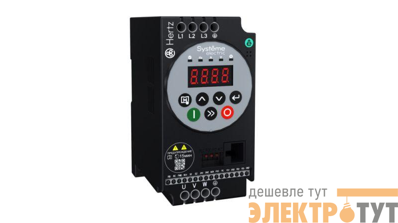 Преобразователь частоты STV050 Hertz 0.75кВт 220В ЭМС С3 + LED панель оператора SE STV050U07M2