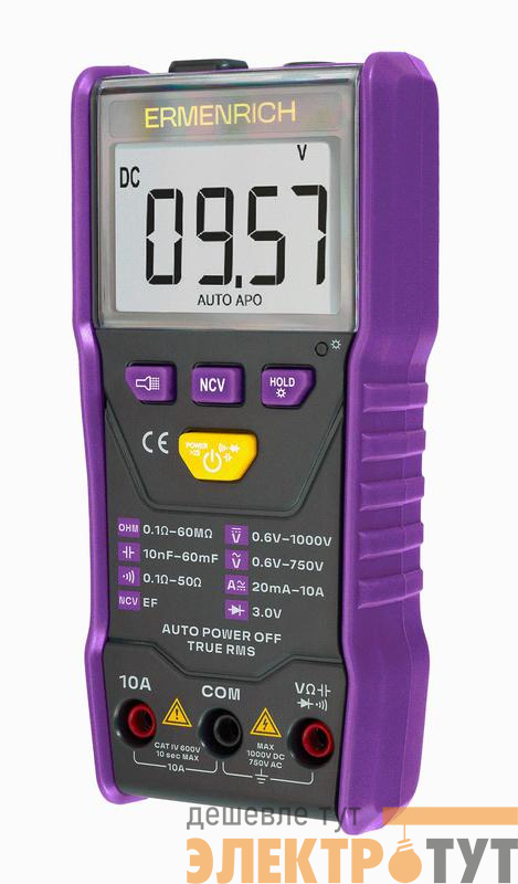 Мультиметр цифровой Zing TC20 фиолет. Ermenrich 83844